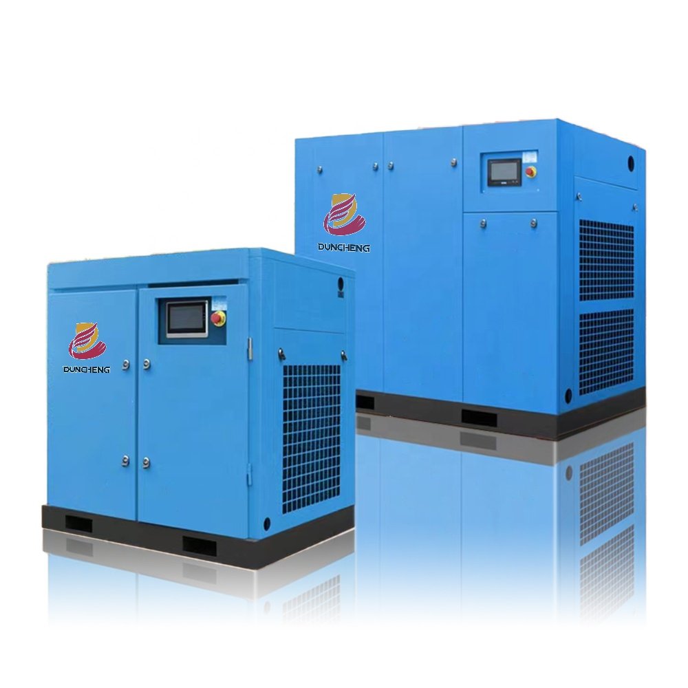 Industrial 7.5kw 10hp 380v VSD Silent Screw Air Compressor 8bar 12bar Stationary Configuration Gas Air Cooled Bearing Motor Core
