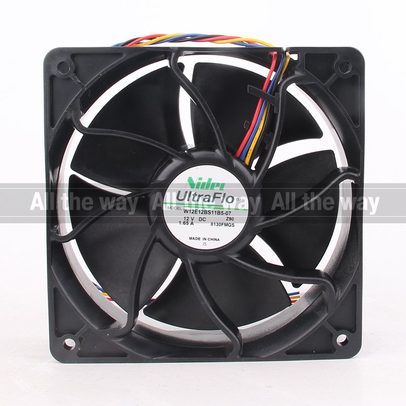 Original 24V 48V DC12V 1.65A EC AC 120X120X38MM 12CM 12038 Ant S7 S9 Violent Chassis Power Supply W12E12BS11B5-07 Cooling Fan