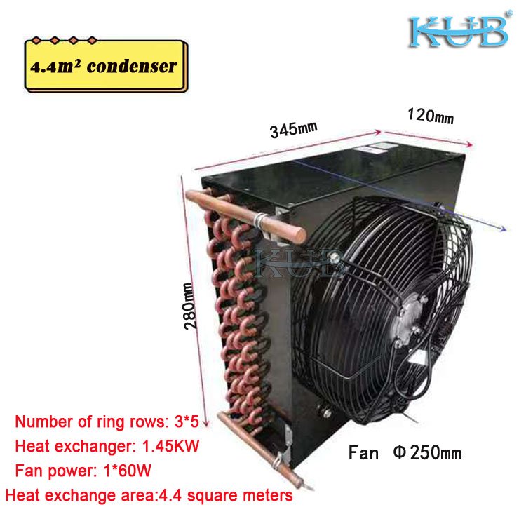 FNH-4.4 1/2HP Condensing Unit New High Performance Low Noise Air Cooled Condenser for Cold Refrigeration Heat Exchange Part