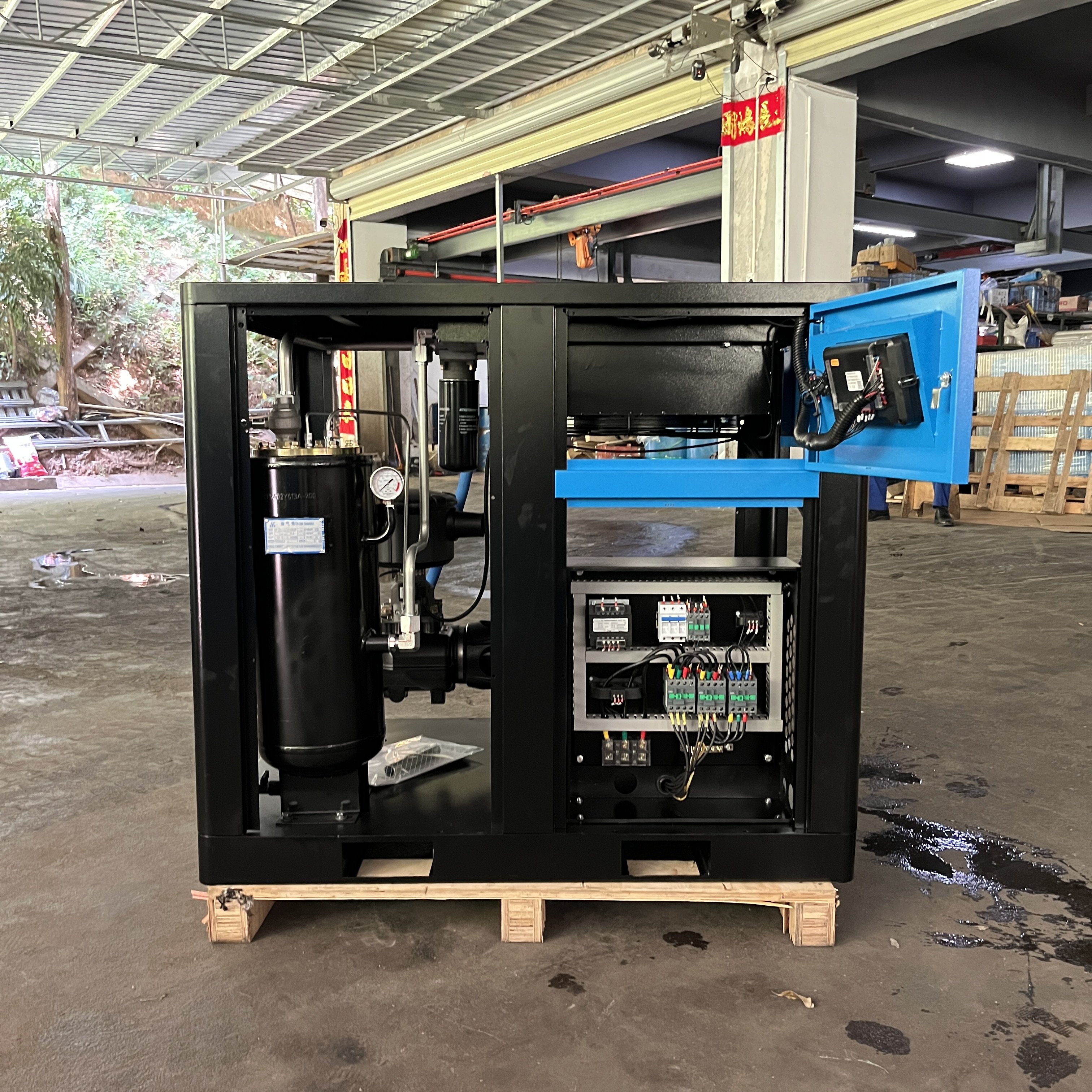 Electric AC POWER IP23 10HP 7.5KW 8Bar 3 Phase 380V/50HZ Direct Driven Fixed Speed Screw air Compressor