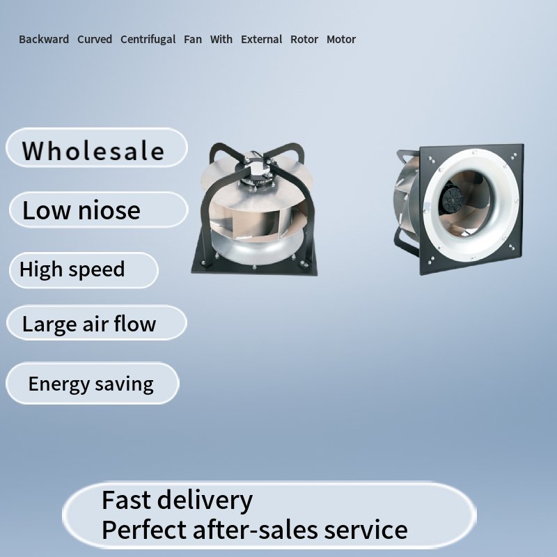 External Rotor Motor EC-DC HVAC Backward Centrifugal Fan Low Noise Industrial Motor Plastic Brushless AC 220V Ec Exhaust Fan