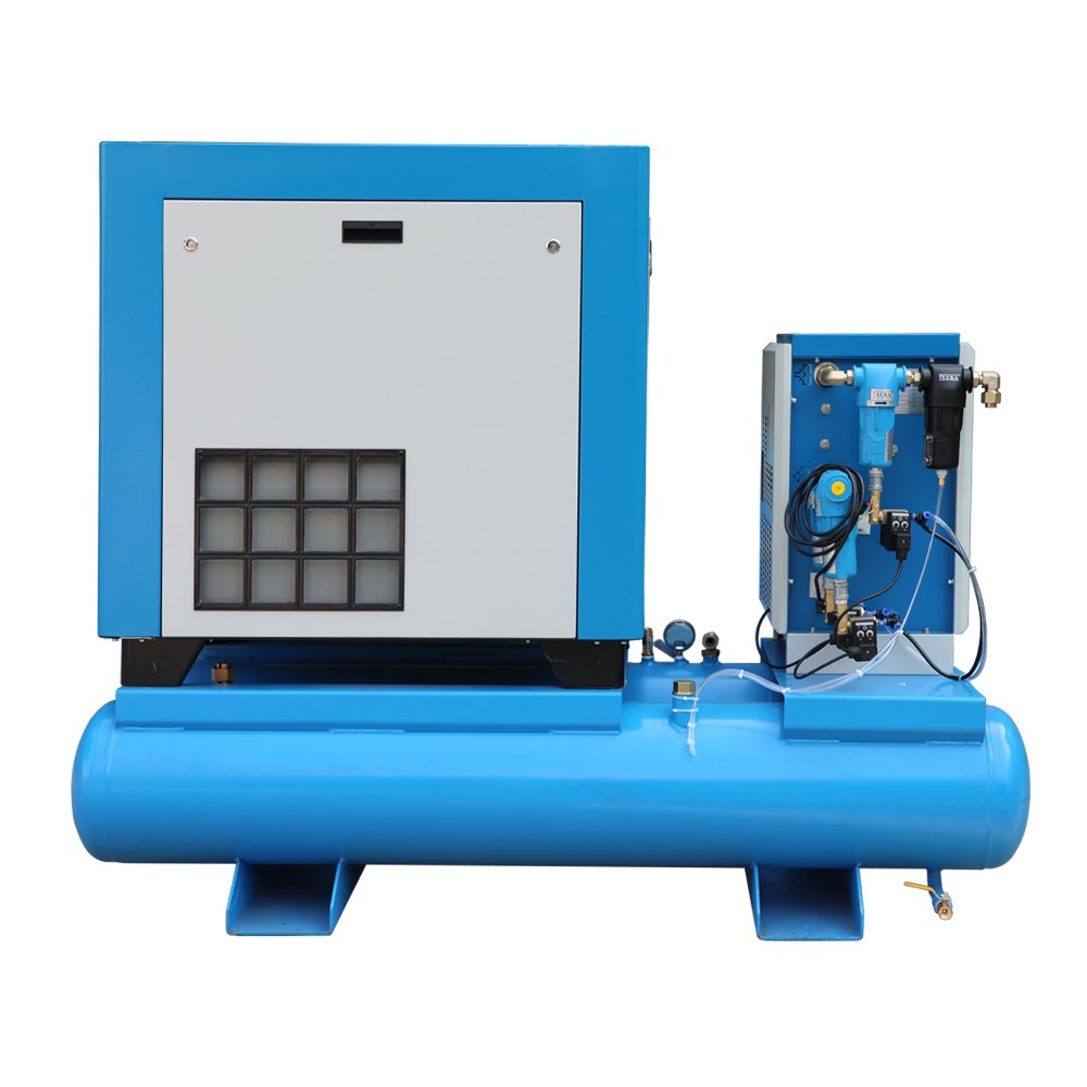 Integrated Screw air Compressor 15KW 22KW 37KW 16bar for CNC Laser Cutting Machine All-in-one with tank and Dryer High Pressure