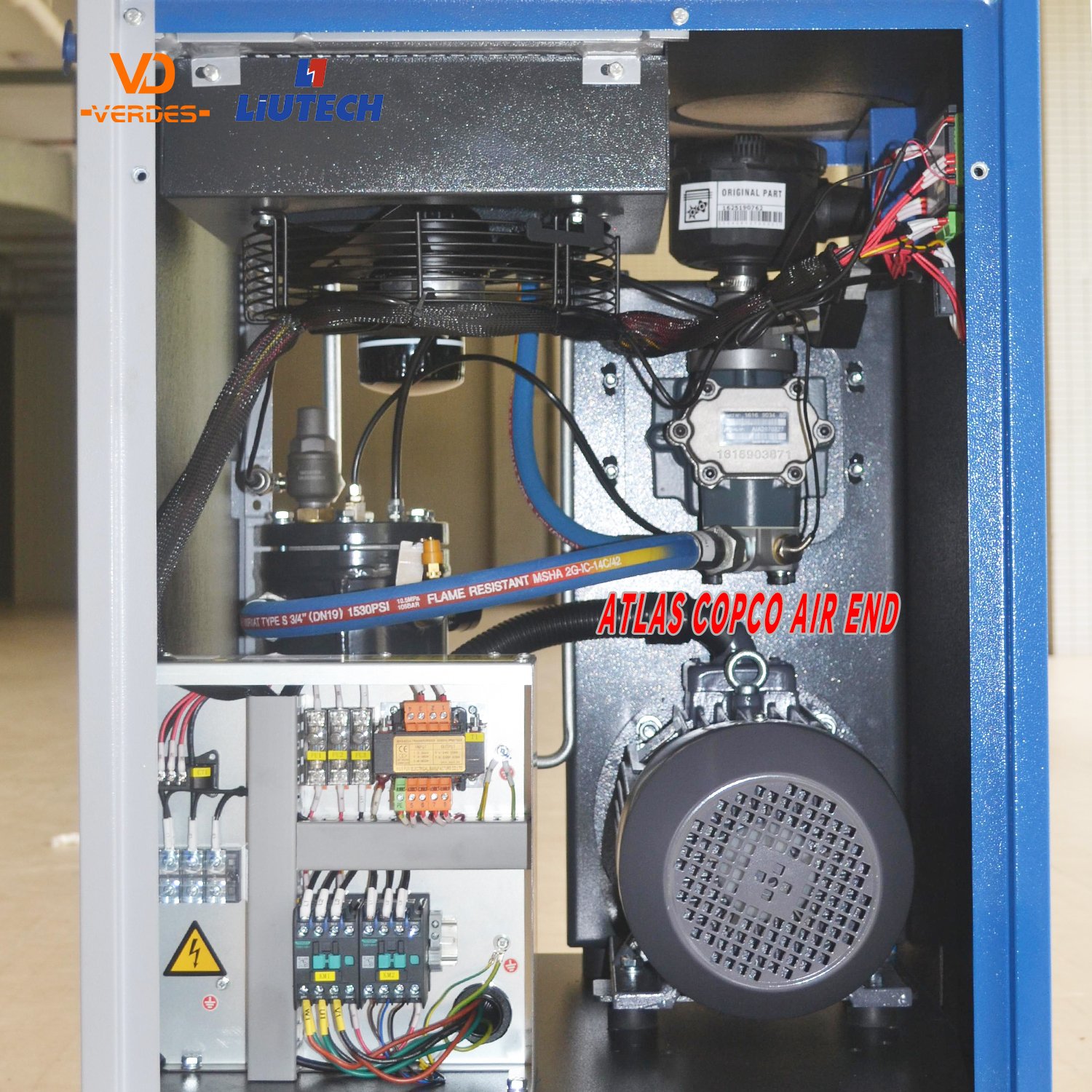 Industrial Rotary V Belt-drive Screw air Compresor Atlas Copco Groub Liutech air Compressor Screw Type 4kw 5.5 7.5kw 11 15kw