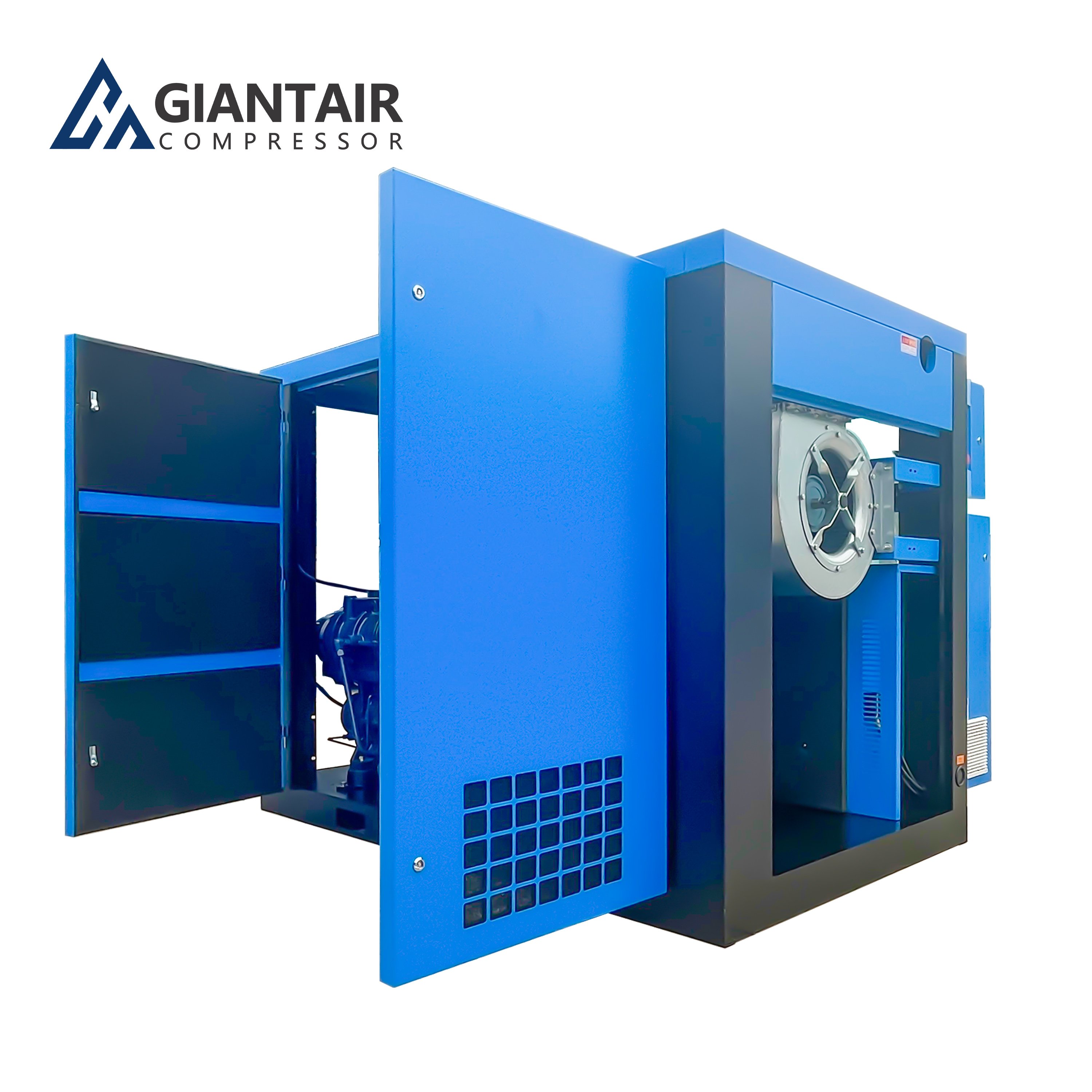GIANTAIR 50HP Rotary Industrial Air-compressor 0.8-50cm3/min All-in-one Screw Air Compressors 500 Litre With Air Dryer