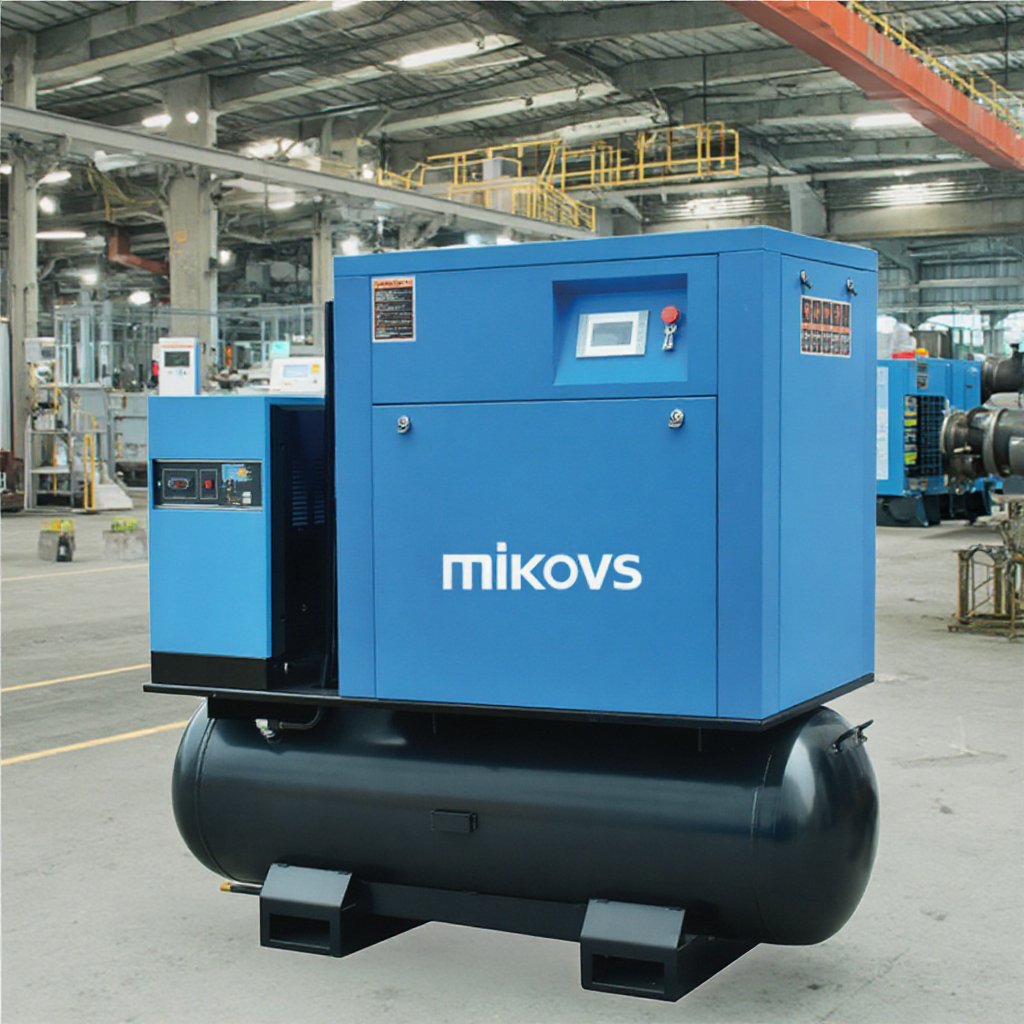 MIKOVS 7.5kw PM VSD Rotary Screw Air Compressor 15kw 4-in-1 Industrial Air Compressor 11kw 8Bar 10 Bar 12Bar Air Compressor
