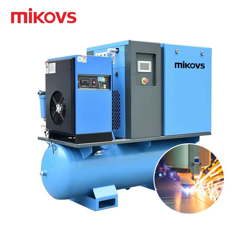 MIKOVS 7.5kw PM VSD Rotary Screw Air Compressor 15kw 4-in-1 Industrial Air Compressor 11kw 8Bar 10 Bar 12Bar Air Compressor