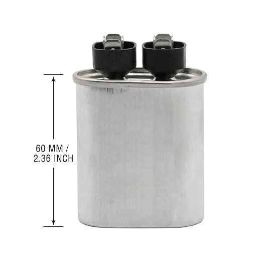 CBB65 7.5 uF 7.5 MFD 370V Run Capacitor for AC Unit Fan Motor Start, Heat Pump, or Condenser Straight Cool