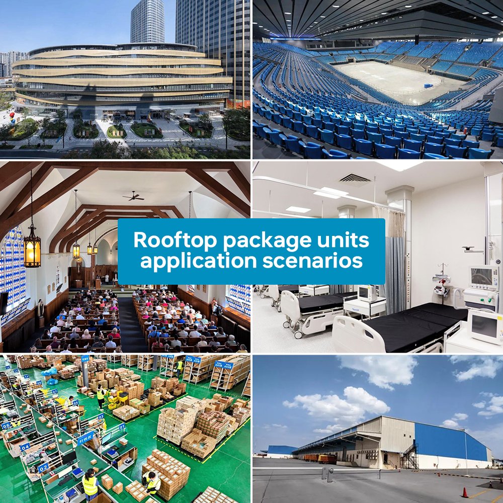 ZERO R410a R32 6.2 10 15 20 40 Ton Commercial Rooftop Package and Air Handler Unit On/off Heat Pump Air Conditioner