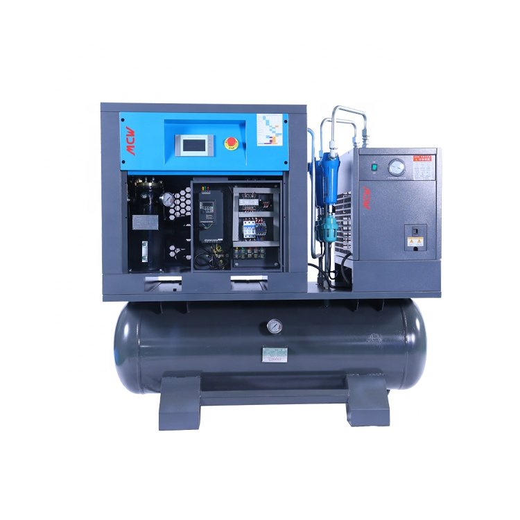 Mandiwi Factory Industrial 15KW/5.5KW/7.5KW/11KW All-in-1 Screw Air Compressor Fixed Speed Oil Lubricated Rotary Compressor