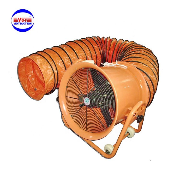 Efficiency Portable Industrial Axial Flow Air Blower Underground Confined Space Ventilation Fan