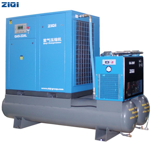 Industrial 22kw 30HP Stationary Combined Compact Single Stage Brazil Weg IP55 Motor Rotary Screw Air Compressor