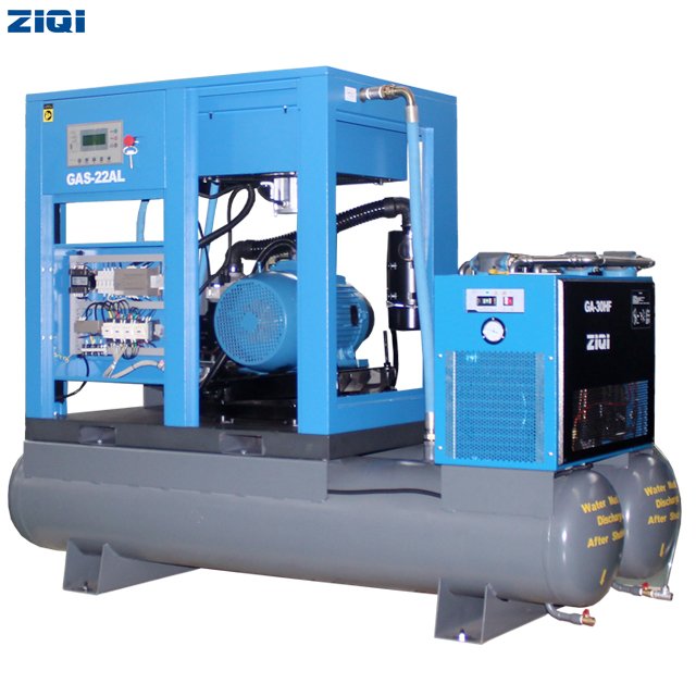Industrial 22kw 30HP Stationary Combined Compact Single Stage Brazil Weg IP55 Motor Rotary Screw Air Compressor