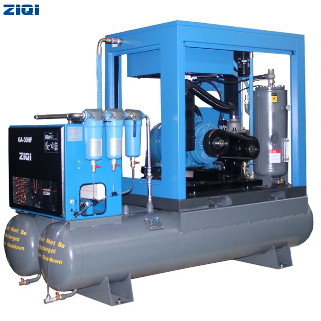 Industrial 22kw 30HP Stationary Combined Compact Single Stage Brazil Weg IP55 Motor Rotary Screw Air Compressor