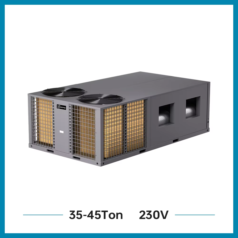 ZERO Factory Wholesale 6.2-45 Ton Rooftop Package Unit Air Conditioner 50hz 60hz Inverter On-off Air Conditioner Heat Pump