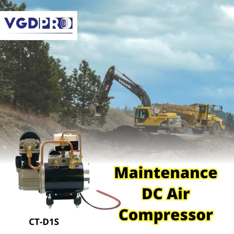 12V High Efficiency Weatherproof Long Duty Cycle DC Oil Less Professional Onboard Mobile Pneumatic Control Air Compressor