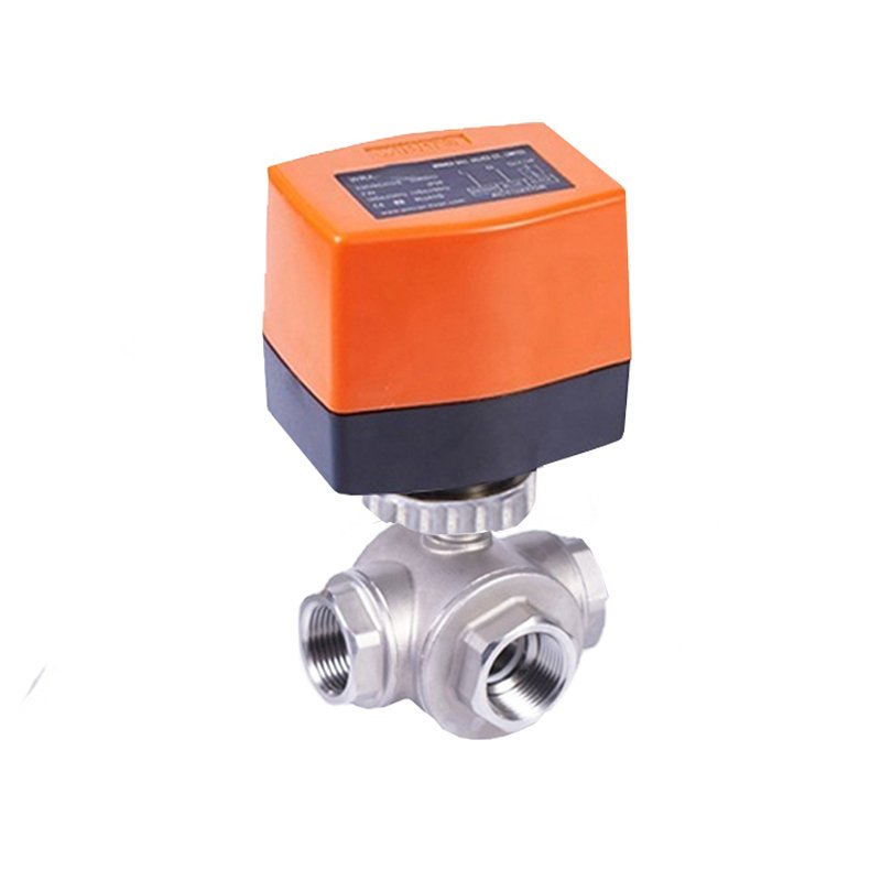 Winvall Air Conditioning Systems Valves 3 Way Motorized SS304 Ball Valve Electric Actuator 1/2'' 3/4'' 1''Stainless Steel Valves