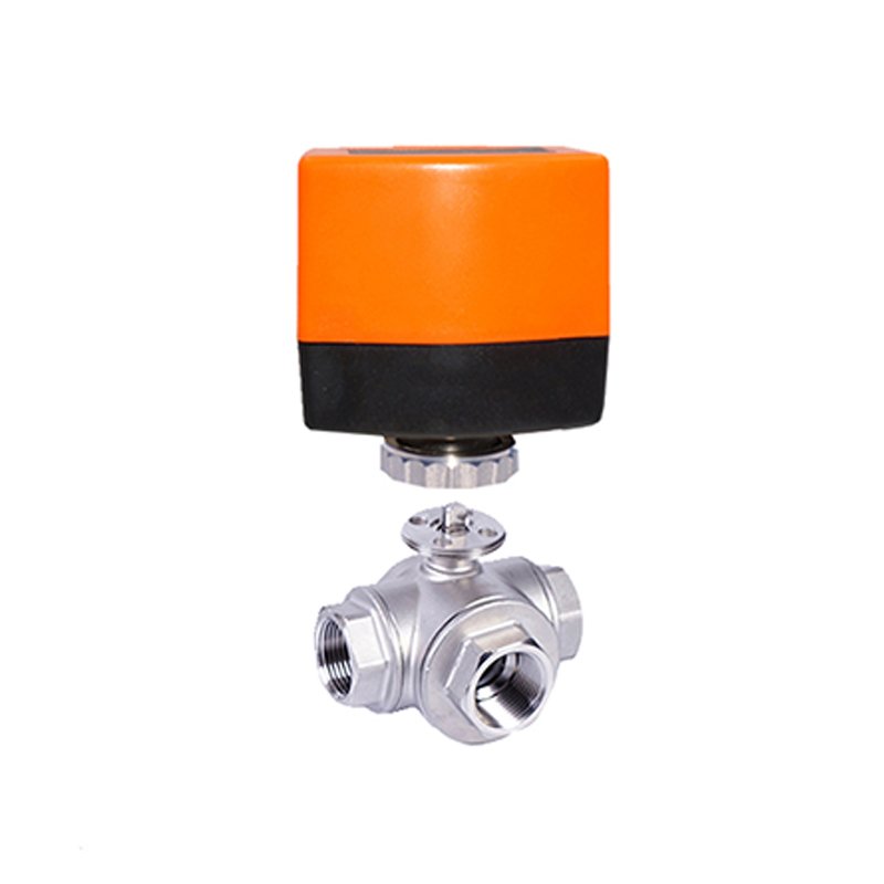 Winvall Air Conditioning Systems Valves 3 Way Motorized SS304 Ball Valve Electric Actuator 1/2'' 3/4'' 1''Stainless Steel Valves