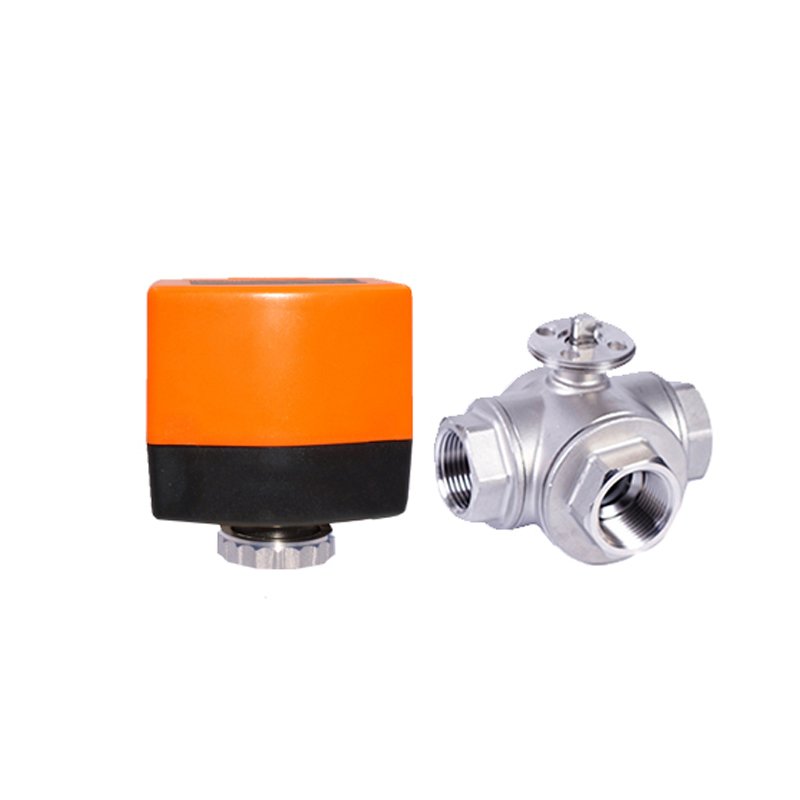 Winvall Air Conditioning Systems Valves 3 Way Motorized SS304 Ball Valve Electric Actuator 1/2'' 3/4'' 1''Stainless Steel Valves