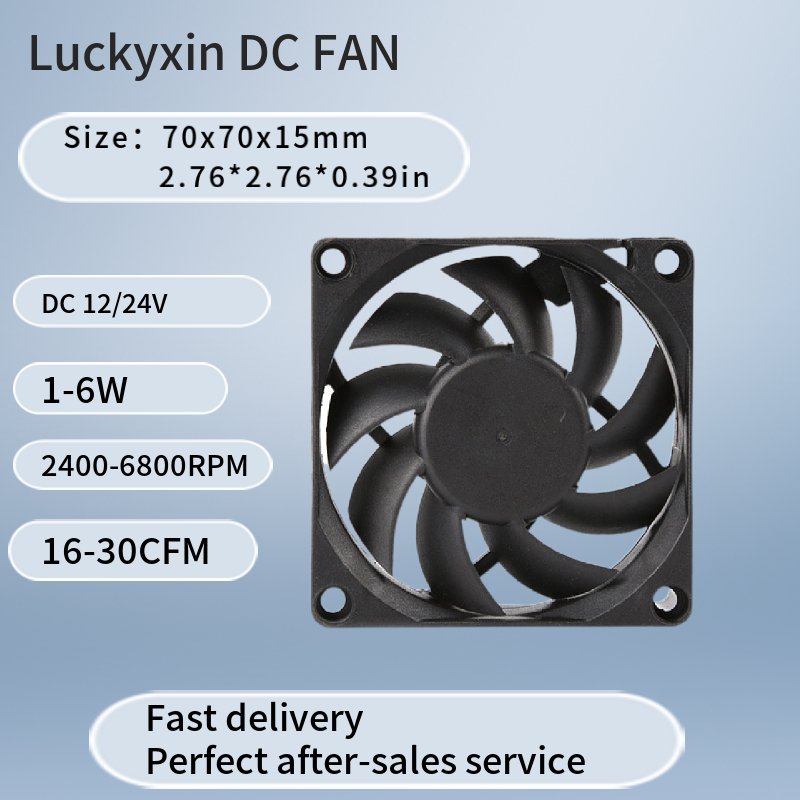 70x70x15mm 3inch DC12V 24V Ventilateur Small 70mm 4300RPM Exhaust Fans Incubator Fan Mini air Dust Blower Plastic Cooling Fan
