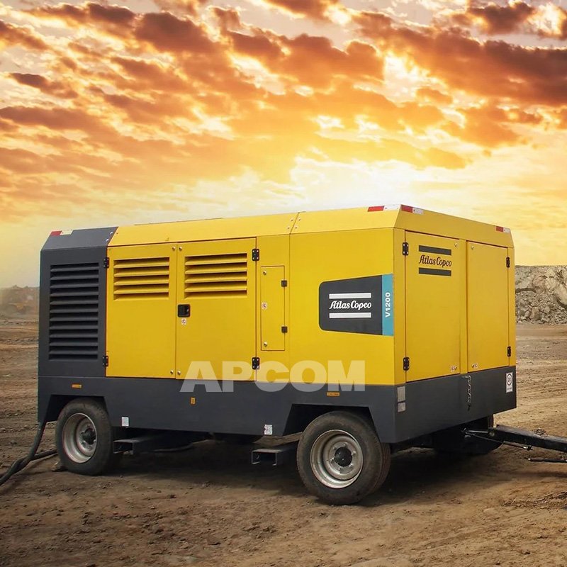 Atlas V1200 V900 Copco 25bar 34m3 Diesel Mobile Air Compressors 25 bar 1200cfm AtlasCopco V 1200 900 Cfm Compresor AirCompressor