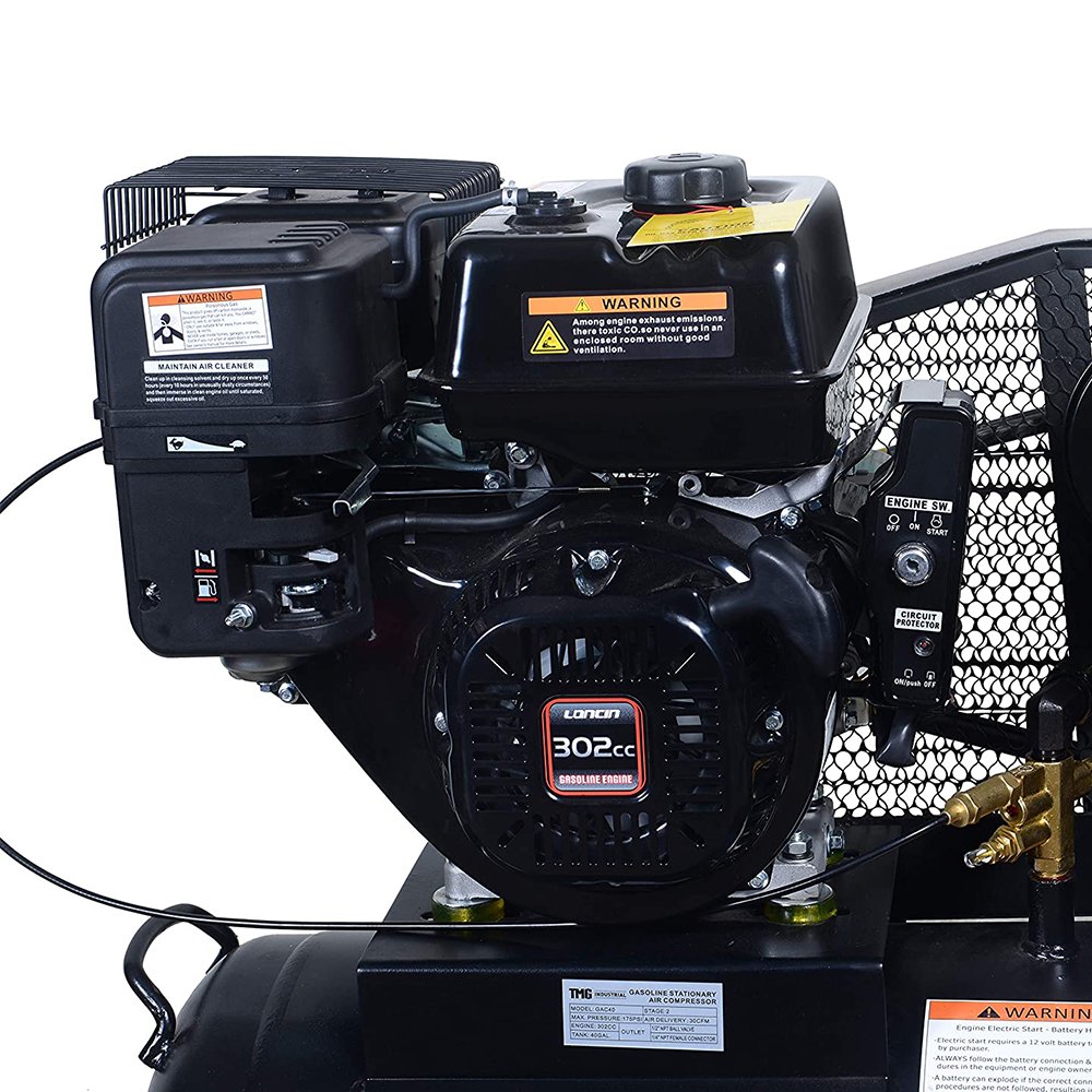 40 Gallon Petrol Engine Gasoline Gas Oil Lubrication air Compressor Compressors