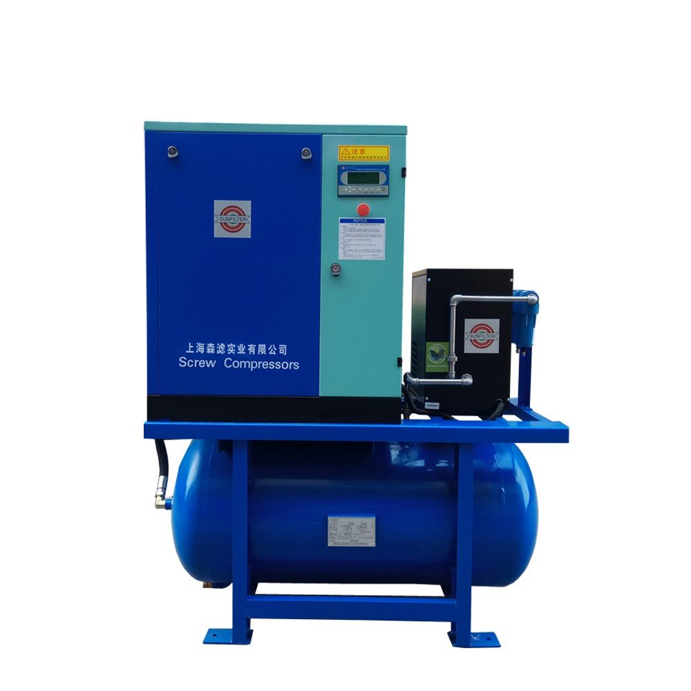 Mini Fiber Laser Cutting Machine Used 16bar air Compressor With Dryer Filter and air tank