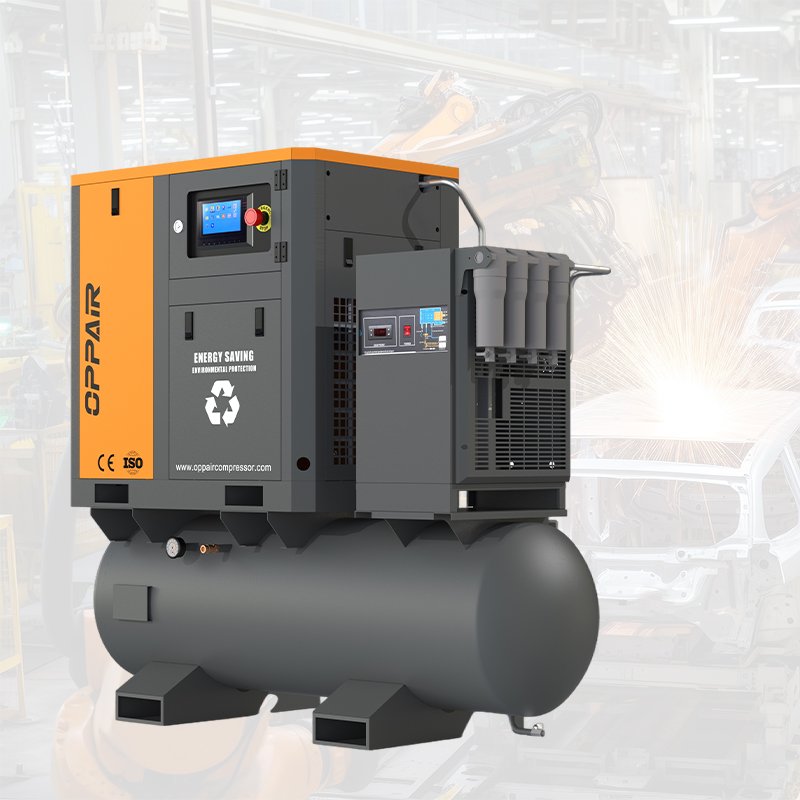4-IN-1 8Bar 10Bar 12Bar 20HP 15HP 10HP Screw Air Compressor With Frequency Inverter