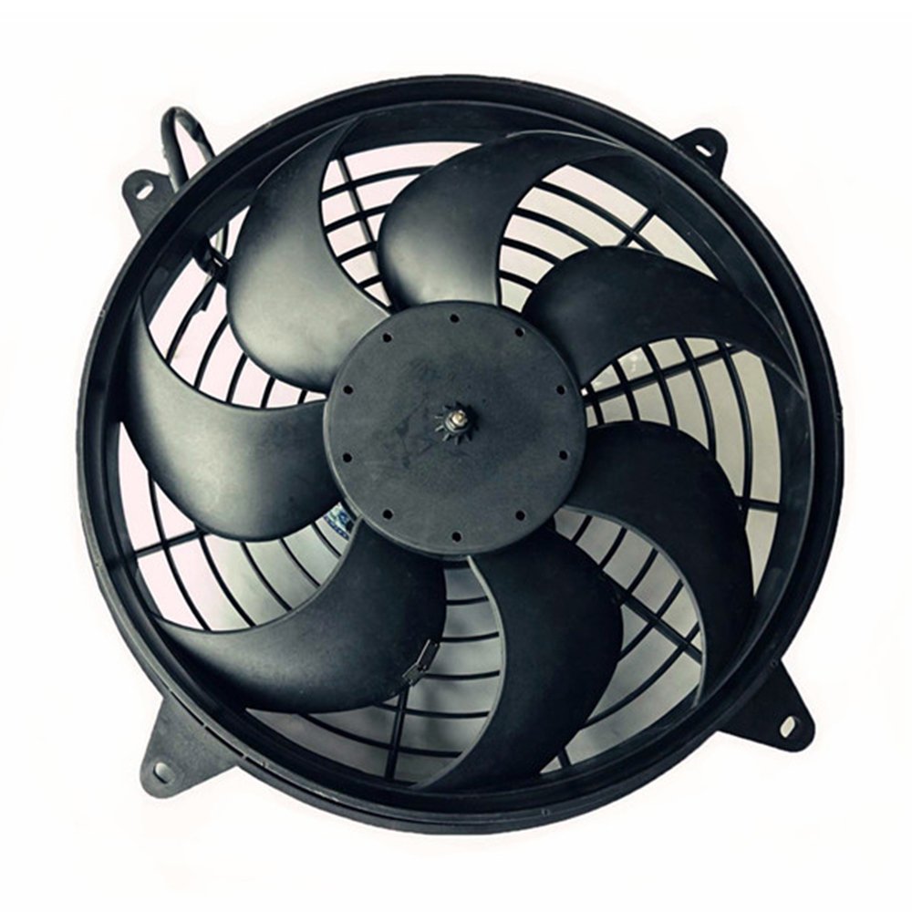 12 Inch Black Bus Air Conditioner Blower Radiator Truck Car Fan 12V and 24V Suction air Condenser Fan