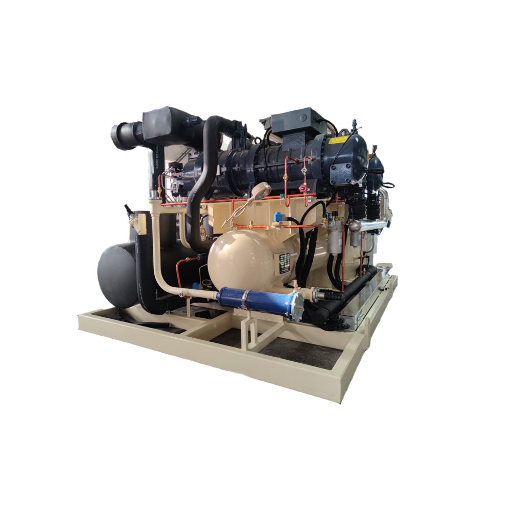 High Temperature Water Cooling Screw Refrigeration Compressor Condensing Unit for Cooling Storage Room