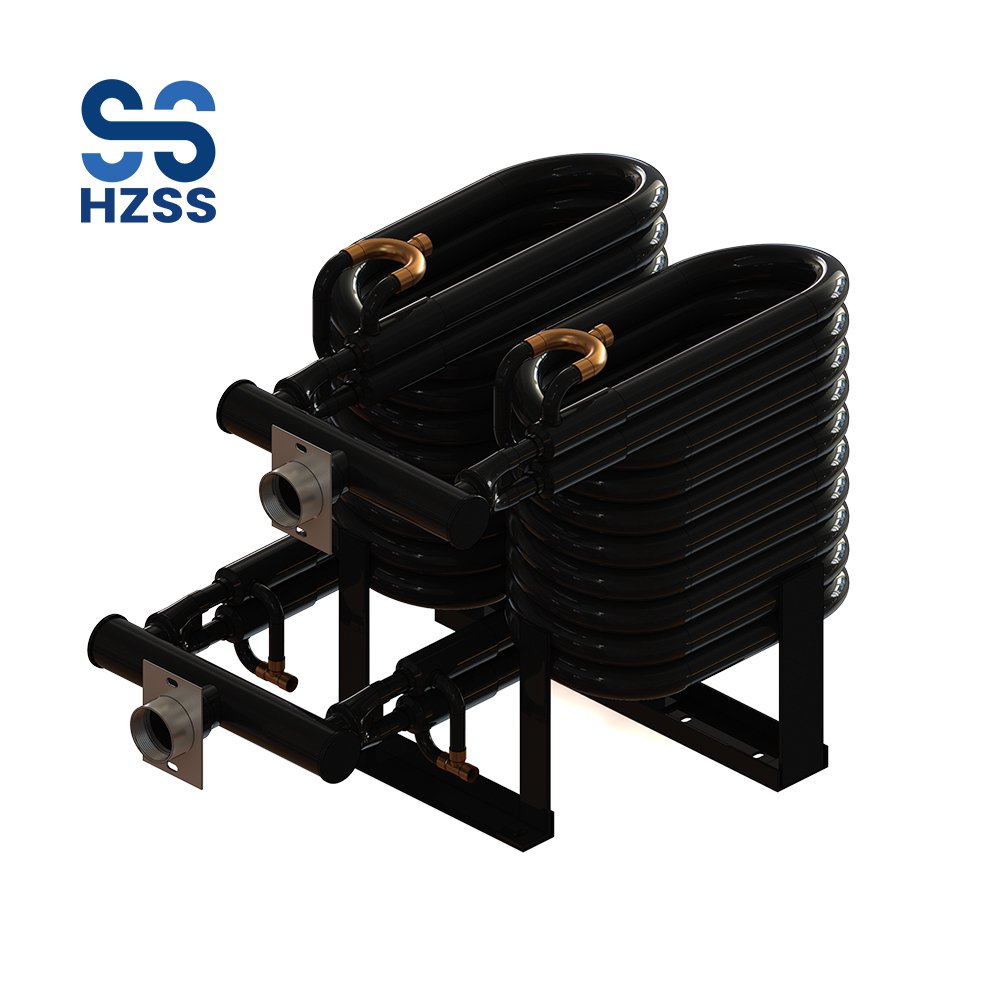 HZSS Factory Strength U Type Spiral Heat Exchanger Long Service Life Copper Heat Pump Condenser for Heat Pump