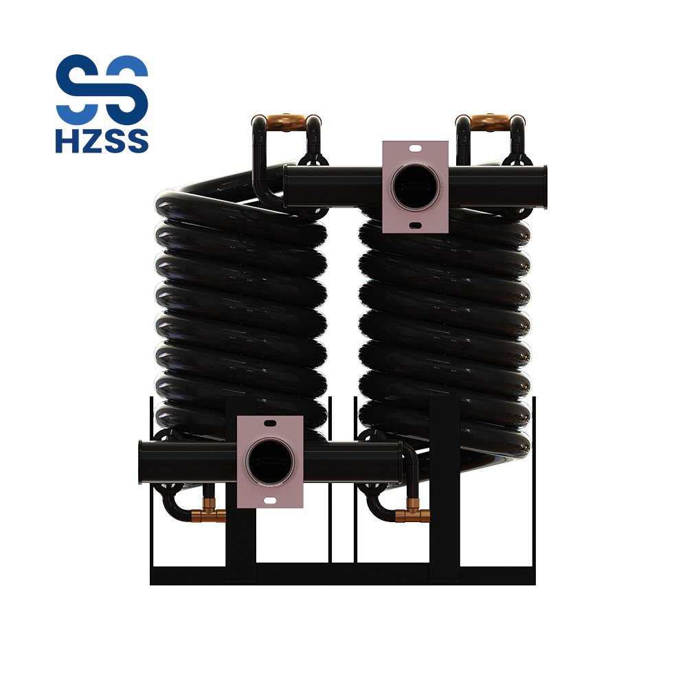 HZSS Factory Strength U Type Spiral Heat Exchanger Long Service Life Copper Heat Pump Condenser for Heat Pump