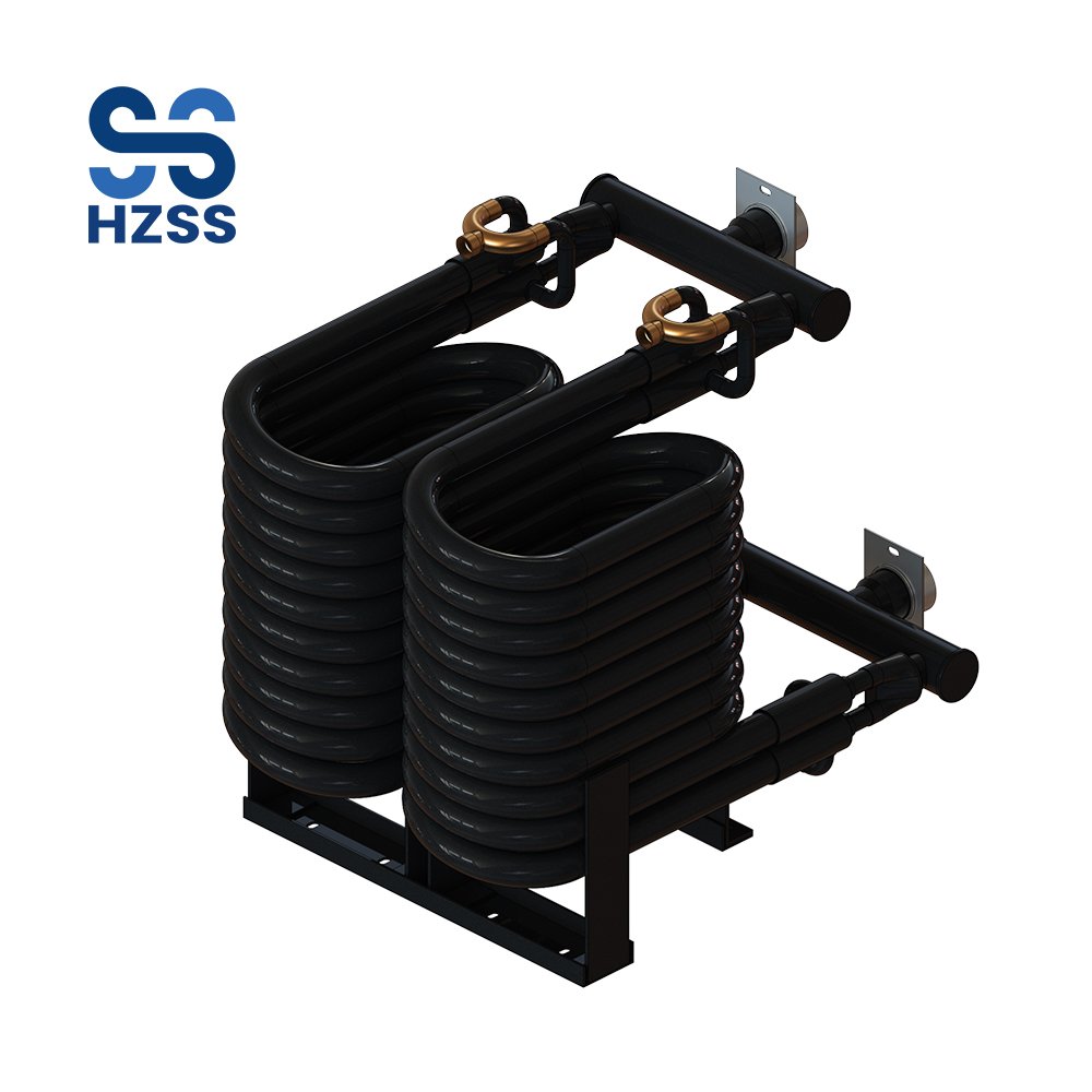 HZSS Factory Strength U Type Spiral Heat Exchanger Long Service Life Copper Heat Pump Condenser for Heat Pump