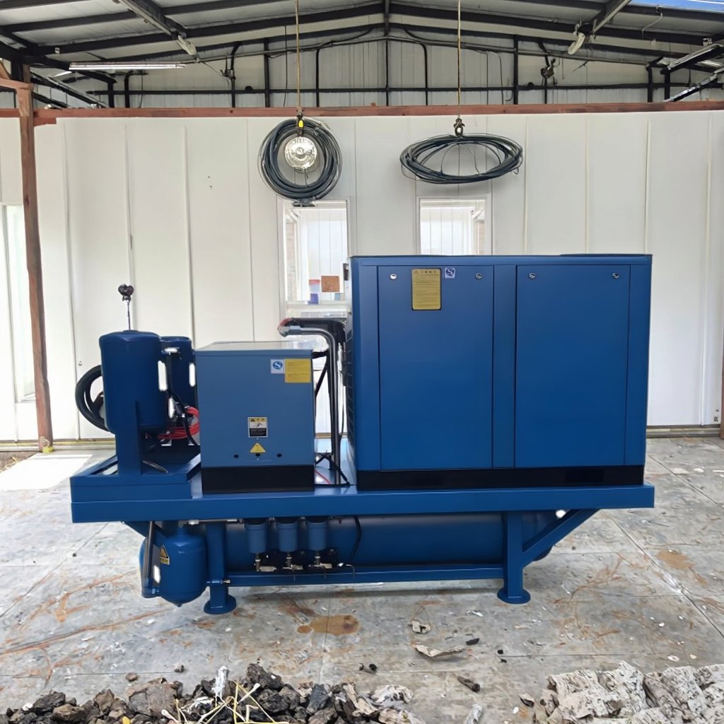 High Quality 4-in-1 Integrated 5.5kw/7.5hp Air Compressor 380V/50Hz Fixed Speed Low Price Dryer + Tank Filters Featuring Engine