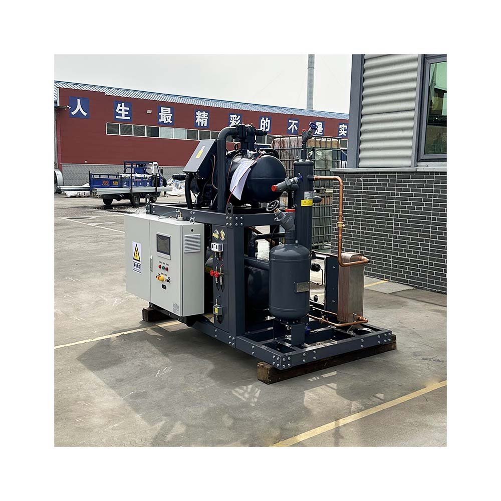 80HP Screw Compressor Air-cooled Evaporative Condenser Freezer Room Condensing Unit