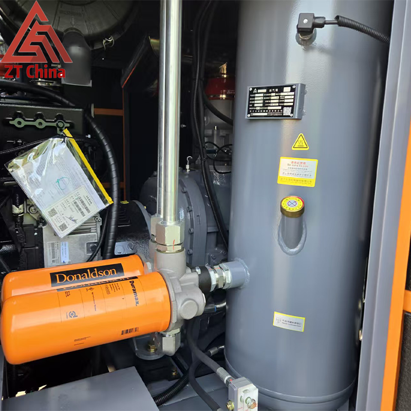 New 34 Bar High-Pressure Screw Mobile Diesel Engine Powered Air Compressor Portable for Well Drilling