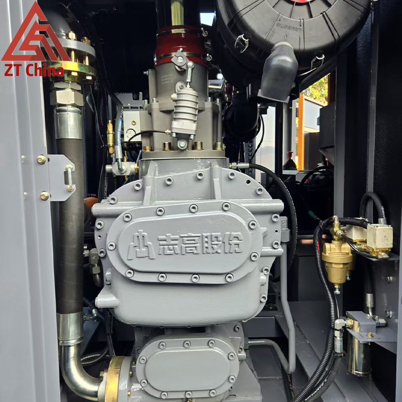 New 34 Bar High-Pressure Screw Mobile Diesel Engine Powered Air Compressor Portable for Well Drilling