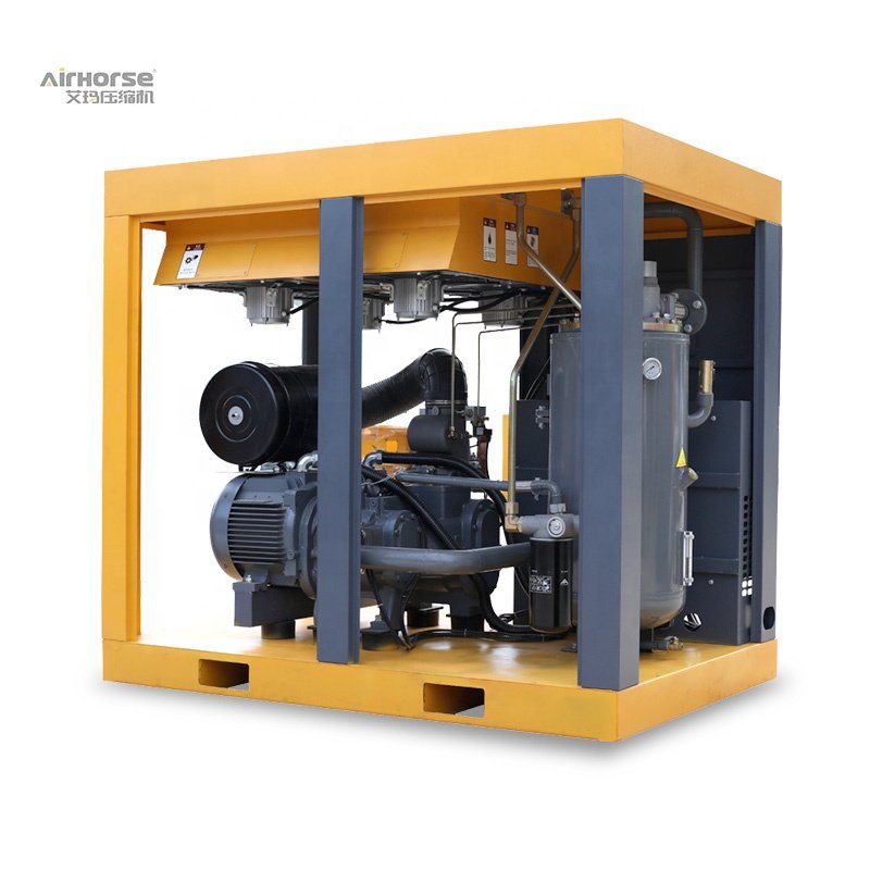 Two-stage Compression 75kw 100hp air Compressor with Dual Motor Dual air End Inverter 37kw 55kw VSD Screw air Compressor