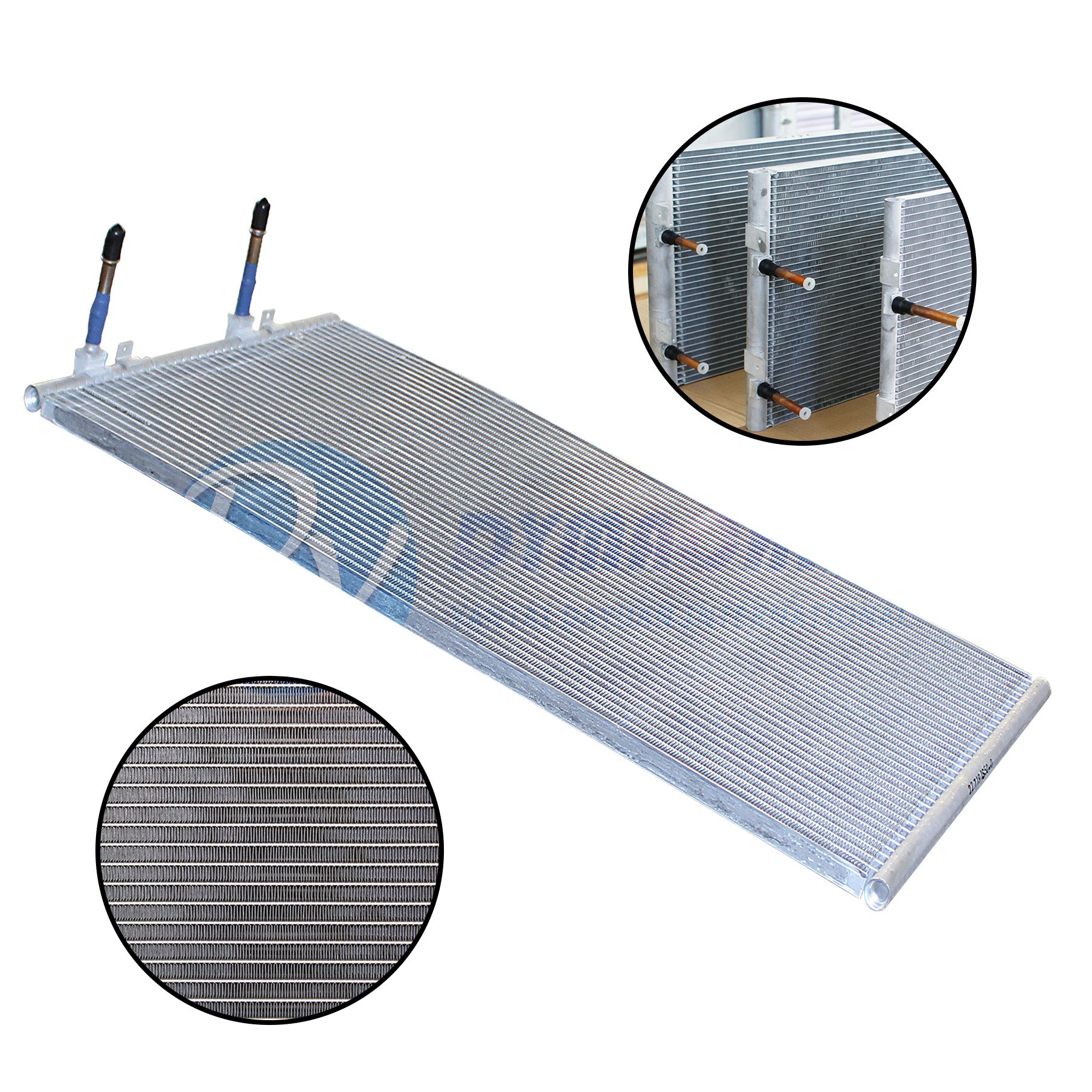 24.5MM Thickness Customized Aluminum Microchannel Flow Condenser Coils Refrigerator Heat Exchanger Showcase Freezer