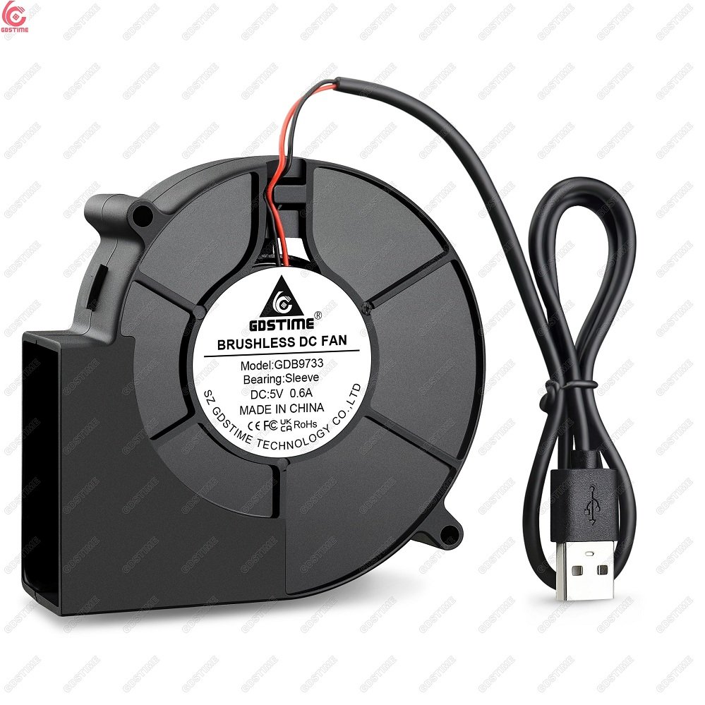 High Speed Strong Waterproof 97mm X 33mm 4 Inch 9733 24V DC Brushless Turbine 12v Blower Fan
