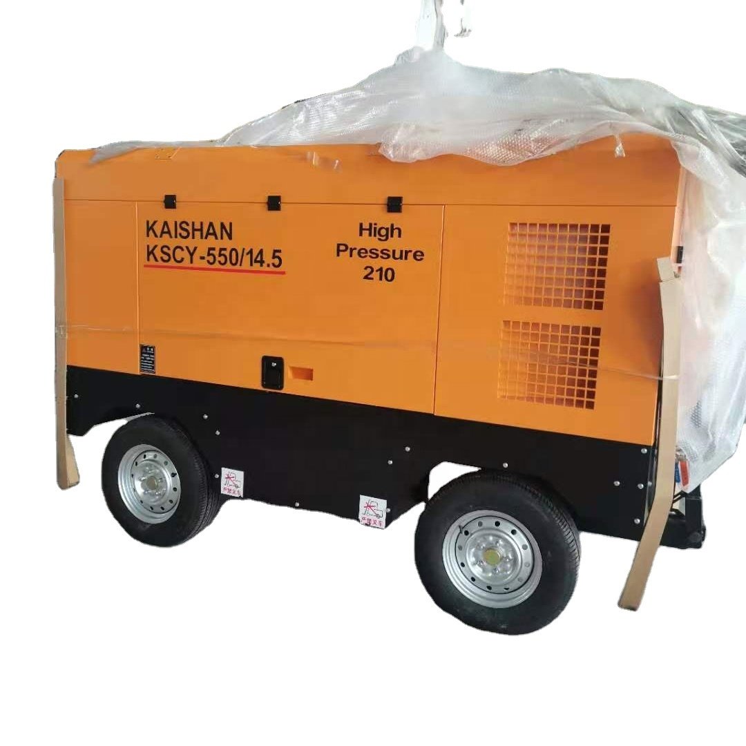 China Factory Large Capacity KSCY-550-14.5 KSCY580-17 17bar 17m3/min Wheel Diesel Type Screw air Compressors for Sale