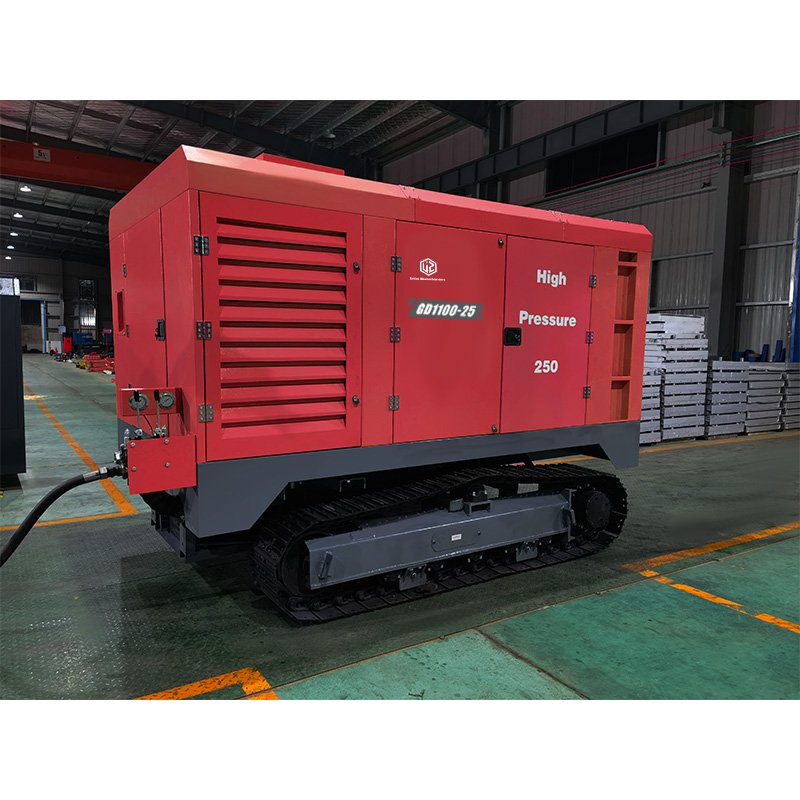Industrial Heavy Duty Mobile Mining Diesel Portable Air Compressor 1025/1100 Cfm 23/25 Bar Double Engine Compressor for Drilling