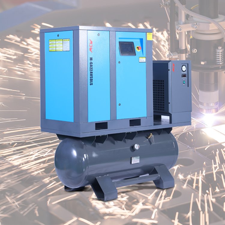 Industrial 10 bar 16 bar Compresor De Aire De Tornillo 22kw 15kw 11kw Screw air Compressors for Laser Cutting Machine 500l