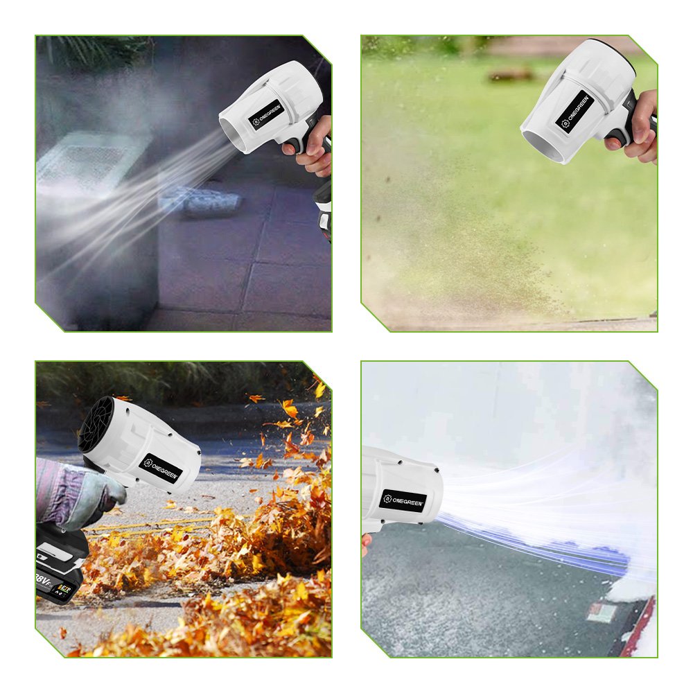 ONEGREEN 900W Electric Cordless Brush 550 Motor Leaf Blower 5000 RPM 21V Snow Blower Turbofan Jet Fan for Makita Pin Battery