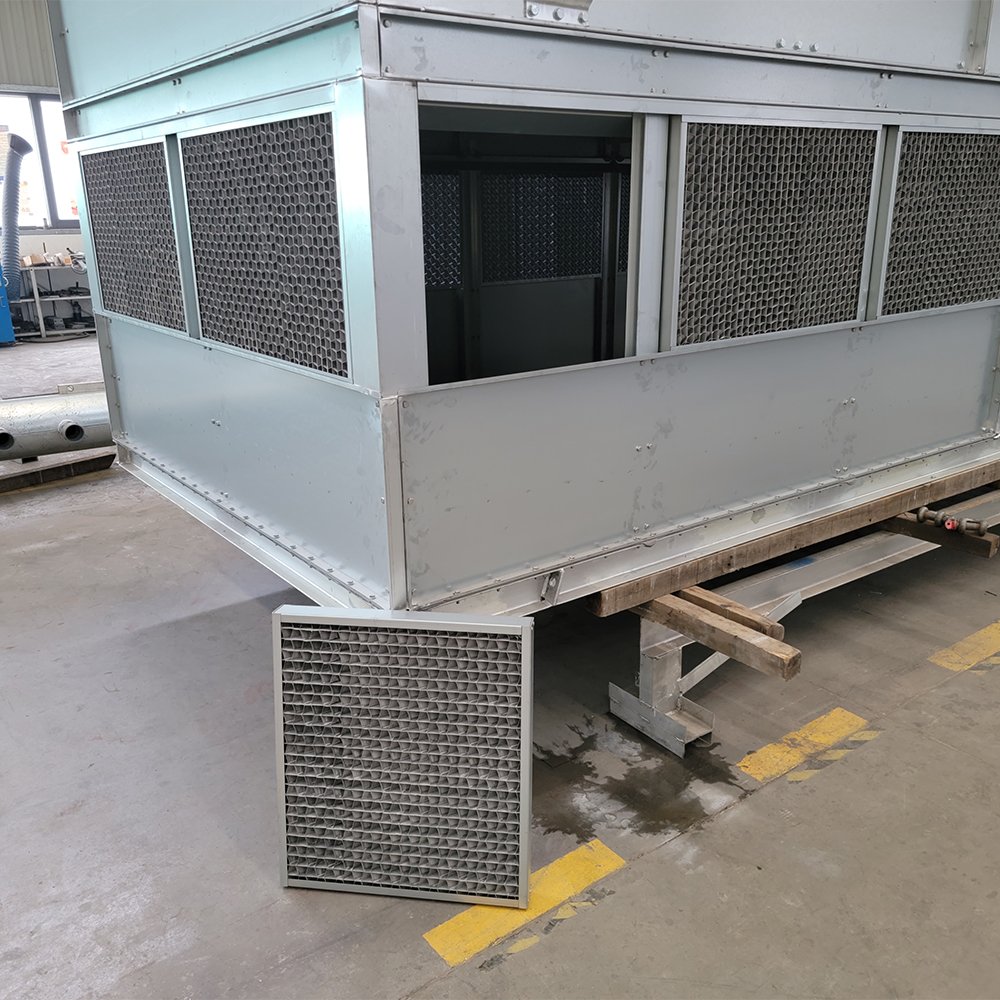 Solid Metal Base Closed Counter Flow Cooling Tower with Easy Transport and Lifting Featuring Motor Fan Pump Core Components