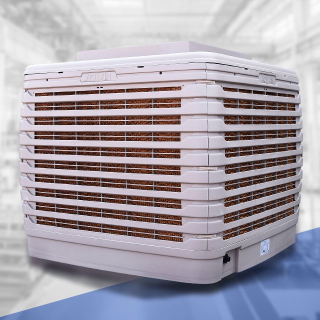 18000 Cmh Axial Flow Grey White New PP Material Evaporative air Cooler Multi-speed, Inverter