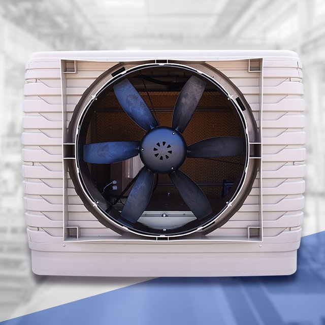 18000 Cmh Axial Flow Grey White New PP Material Evaporative air Cooler Multi-speed, Inverter