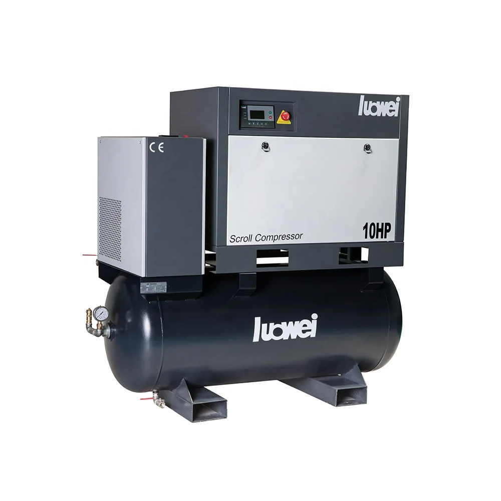 Stationary Air Cooled 10bar 20hp Unit Electric Scroll Air Compressor