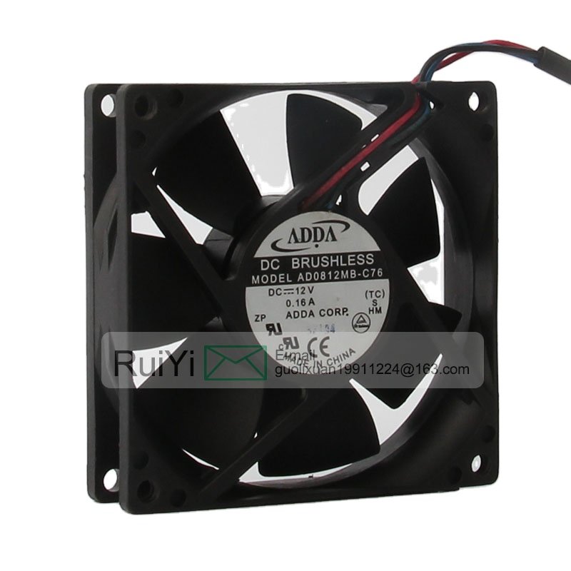 ADDA 24V 48V DC12V 0.16A EC AC 80x80x20mm 8020 8cmAxial Flow Centrifugal Ventilation Exhaust Industrial AD0812MB-C76 Cooling Fan