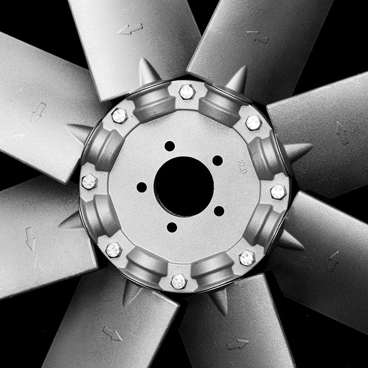 8 Leaves Aluminum Alloy Axial Fan Blade For Snow Blower Cooling Fan Impeller For Vehicle