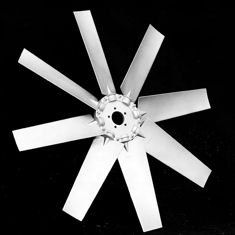8 Leaves Aluminum Alloy Axial Fan Blade For Snow Blower Cooling Fan Impeller For Vehicle